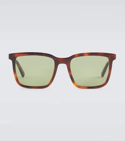 Saint Laurent Sl 500 Rectangular Sunglasses In Havana-havana-green