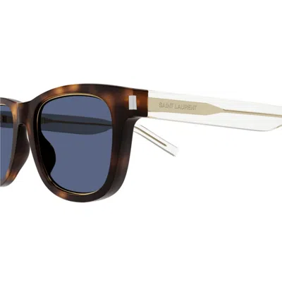 Saint Laurent Sl 51 Rim008 Havana Crystal Blue In Brown