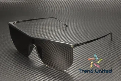 Pre-owned Saint Laurent Sl 519 Mask 001 Mask Injection Black 99 Mm Women's Sunglasses
