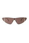 Saint Laurent Cat Eye Sunglasses In Black