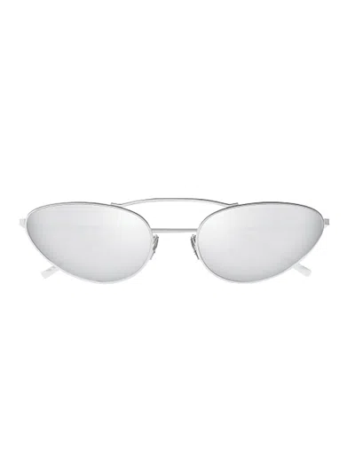 Saint Laurent Sl 538 Sunglasses In 004 Silver Silver Silver