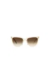 Saint Laurent Sl 548 Slim Oversized Sunglasses In Nude