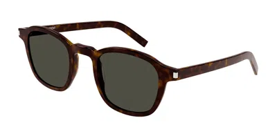 Saint Laurent Sl 549 Slim 002 Men's Sunglasses Tortoiseshell Size 47 - Free Rx Lenses  - Free Rx Lenses In Multi