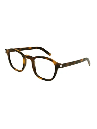 Saint Laurent Sl 549 Slim Opt Eyewear In 002 Havana Havana Transpa