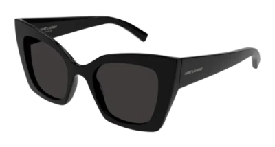 Pre-owned Saint Laurent Sl-552-001 Cat Eye Black