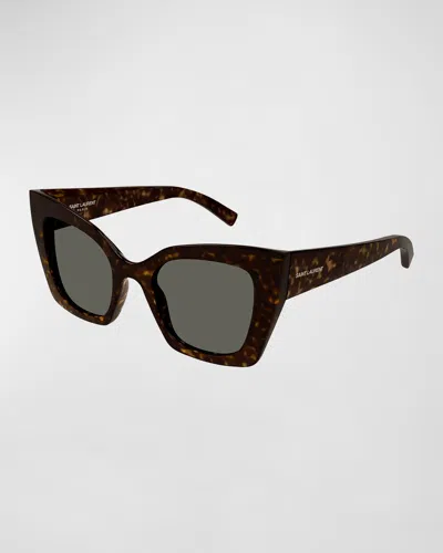 Saint Laurent Sl 552 Fashion Show Bio Nylon Cat-eye Sunglasses In Havana