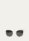 Saint Laurent Sl 552 Fashion Show Bio Nylon Cat-eye Sunglasses In Ivory