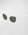 Saint Laurent Sl 552 Fashion Show Bio Nylon Cat-eye Sunglasses In Ivory