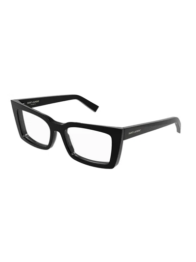 Saint Laurent Sl 554 Eyewear In 001 Black Black Transpare