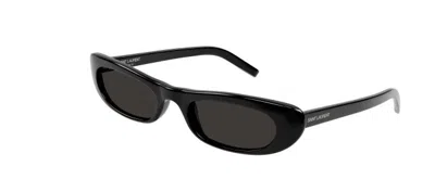 Pre-owned Saint Laurent Sl 557 001 Black/black Narrow Women's Sunglasses