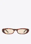 Saint Laurent Sl 557 Cat-eye Sunglasses In Brown