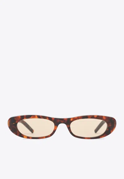Saint Laurent Sl 557 Cat-eye Sunglasses In Brown