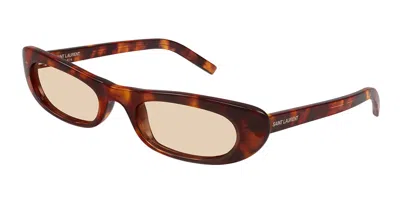 Saint Laurent Sl 557 Shade 008 Occhiali Da Sole Tartarugatishell Per Donna In Brown