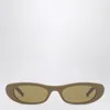 Saint Laurent Sl 557 Shade Beige Sunglasses In Brown