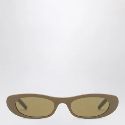 Saint Laurent Sl 557 Shade Beige Sunglasses In Brown