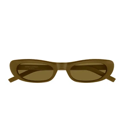 SAINT LAURENT SAINT LAURENT SL 557 SHADE LINEA SL LOGO 006 BROWN SUNGLASSES