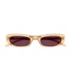 Saint Laurent Sl 557 Shade Linea Sl Logo 007 Yellow Violet Sunglasses In Multi
