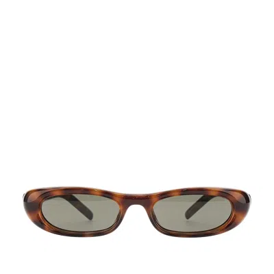 Saint Laurent Sl 557 Shade Pump Sunglasses In Brown