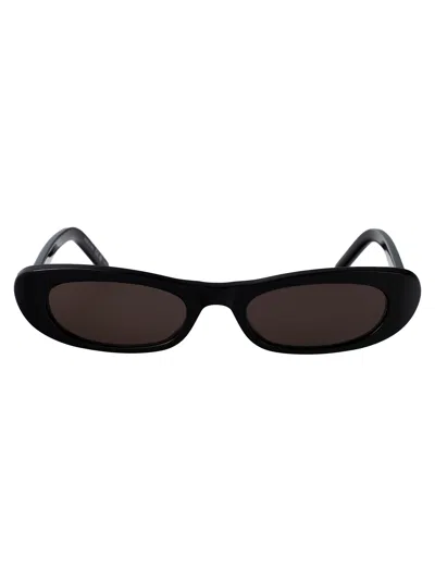Saint Laurent Sl 557 Shade Sunglasses In 001 Black Black Black