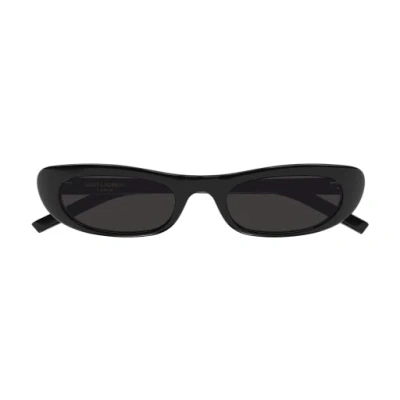 Saint Laurent Women's Oval Sunglasses In Black