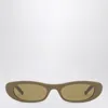 Saint Laurent Sl 557 Shade Beige Sunglasses In Brown