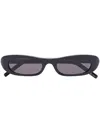 Saint Laurent Sl 557 Slim Oval Sunglasses In Black