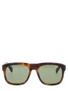 Saint Laurent Rectangular Frame Tortoiseshell Sunglasses In Brown
