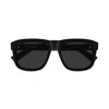 Saint Laurent Sl 790 Linea Corner Angle 001 Black Crystal Sunglasses In Black