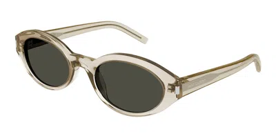 Saint Laurent Sl 567 003 Women's Sunglasses Brown Size 51 In Gray