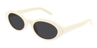 Saint Laurent Sl 567 005 Occhiali Da Sole Bianchi Per Donna In Neutral