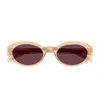 Saint Laurent Sl 567 Linea Corner Angle 007 Yellow Violet Sunglasses In Neutral