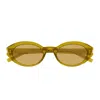 Saint Laurent Sl 567 Linea Corner Angle 004 Green Transparent Brown Sunglasses In Green
