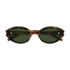 Saint Laurent Sl 567 Linea Corner Angle 002 Havana Green Sunglasses In 002 Havana Havana Green