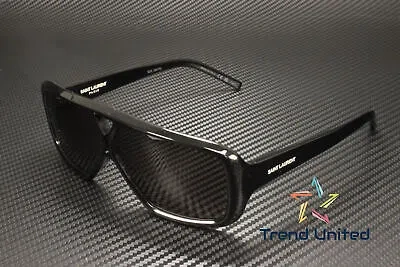 Pre-owned Saint Laurent Sl 569 Y 001 Pilot Navigator Acetate Black 63 Mm Womens Sunglasses