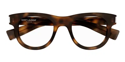 Saint Laurent Sl 571 Opt Men's Glasses, Tortoiseshell, Size 49 In Brown