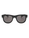 Saint Laurent Sl 571 Round-frame Sunglasses In Black