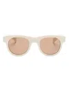 Saint Laurent Eckige Sonnenbrille Sl 571 In Neutrals