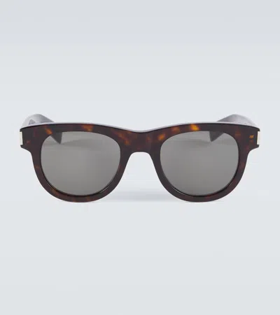 Saint Laurent Sl 571 Square Sunglasses In Havana
