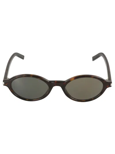 Saint Laurent Sl 571 Sunglasses In Havana-havana-grey