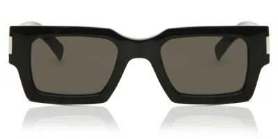 Saint Laurent Sl 572 001 Men's Sunglasses Black Size 50 In Green