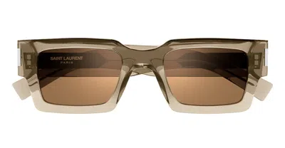Saint Laurent Eyewear Core Square Frame Sunglasses In Yellow