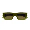 Saint Laurent Sl 572 Linea Corner Angle Sunglasses In Green