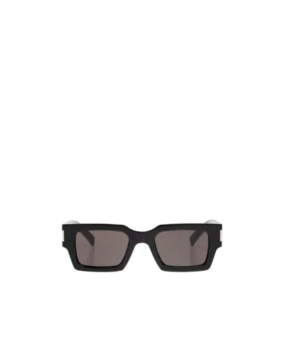 Saint Laurent Sl 572 Logo Sunglasses In Gray