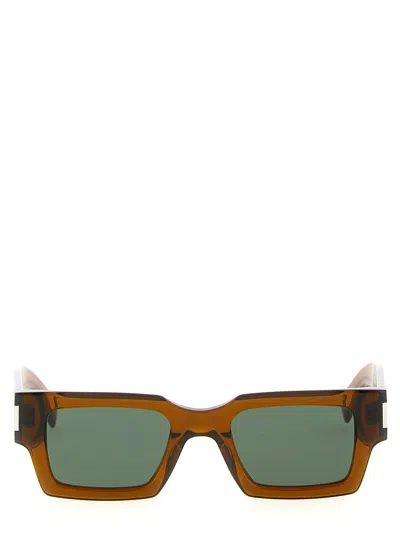 Saint Laurent Sl 572 Sunglasses In Brown