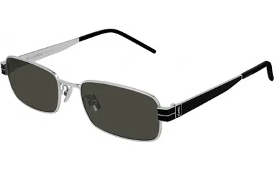 Pre-owned Saint Laurent Sl 575 Silver/grey (002) Sunglasses In Gray