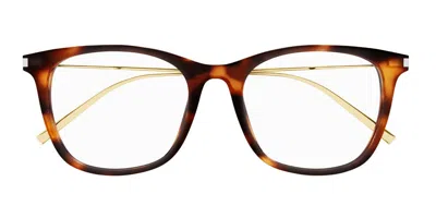 Saint Laurent Sl 580 Men's Glasses, Tortoiseshell, Size 50 In Brown