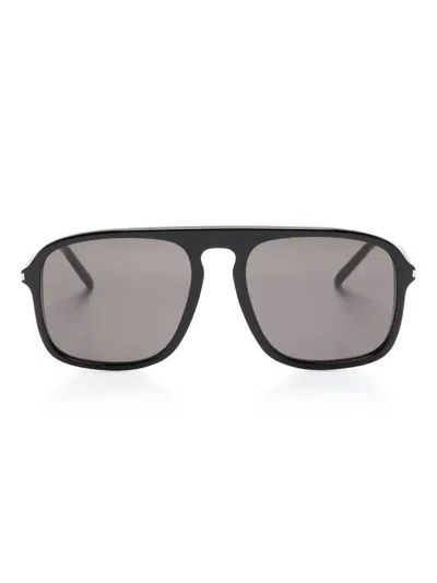 Saint Laurent Sl 590 Pilot-frame Sunglasses In Black