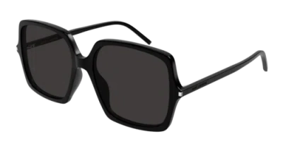 Pre-owned Saint Laurent Sl-591-001 Butterfly Black