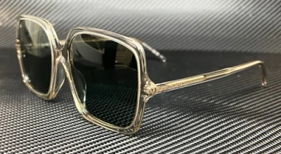 Pre-owned Saint Laurent Sl 591 003 Beige Green Women's 57 Mm Large Sunglasses