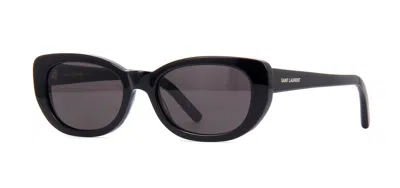Pre-owned Saint Laurent Sl 591 Black/grey (001) Sunglasses In Gray